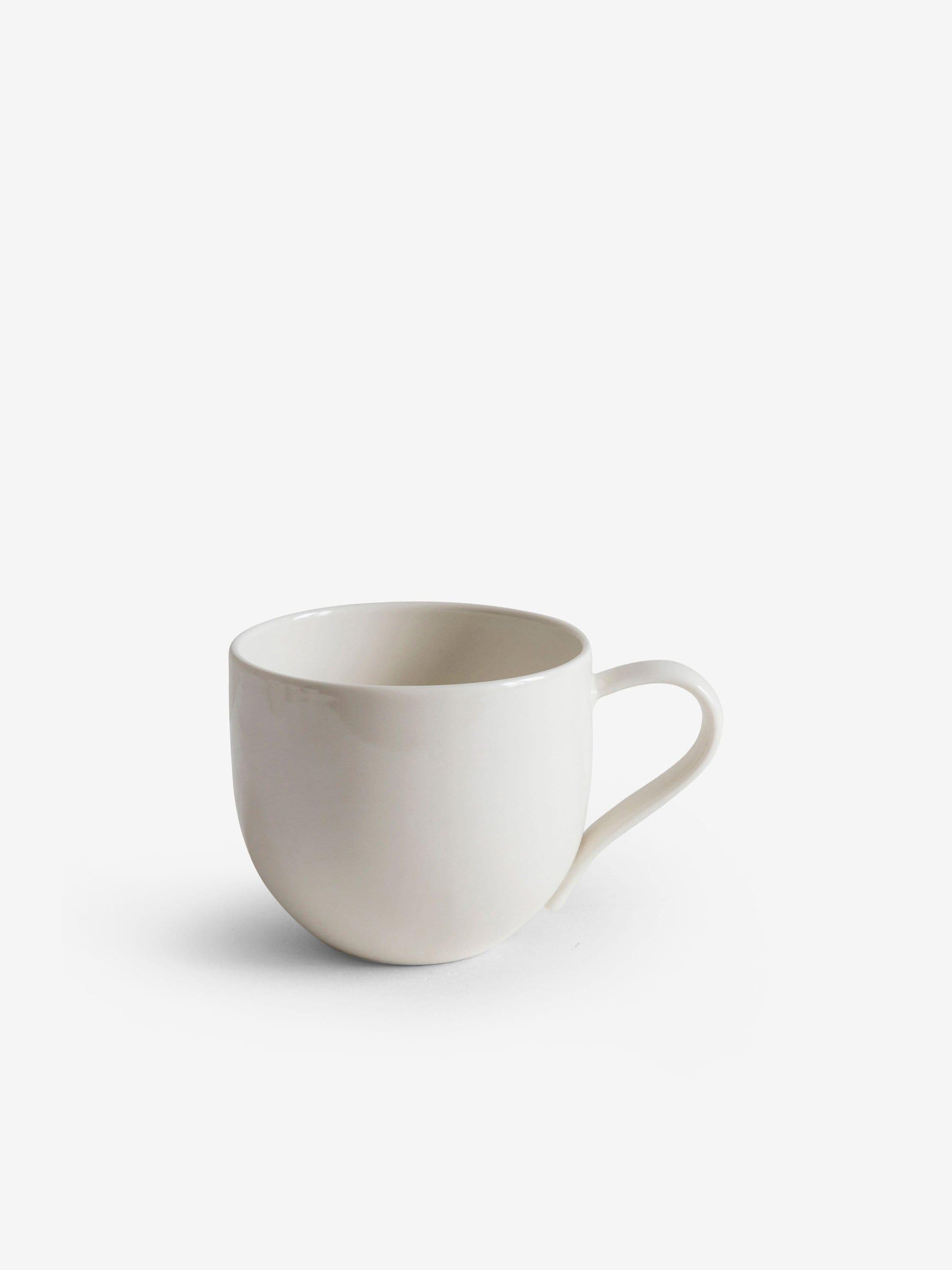 Mug + couvercle message porcelain / bois blanc / or - J-Line