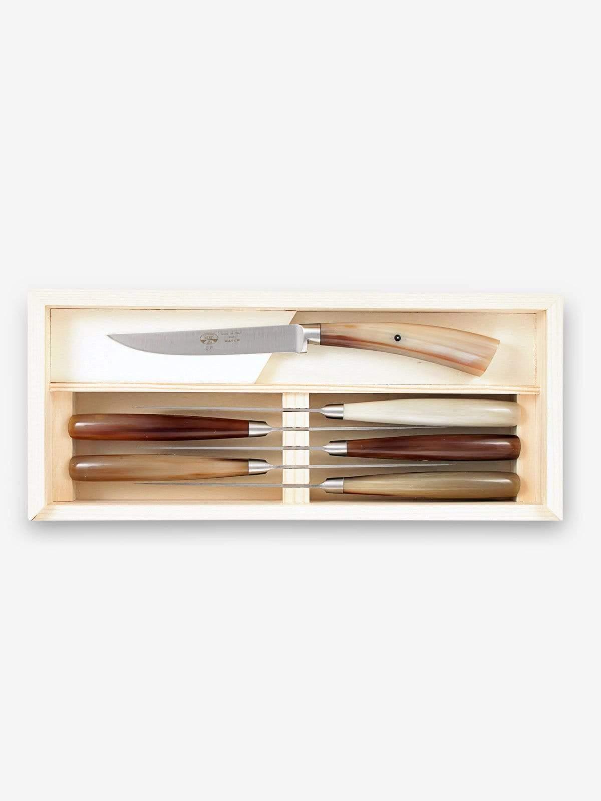 Oxford Steak Knife Set of 4 (Fire-Glow Maple) – Bear Creek Knives