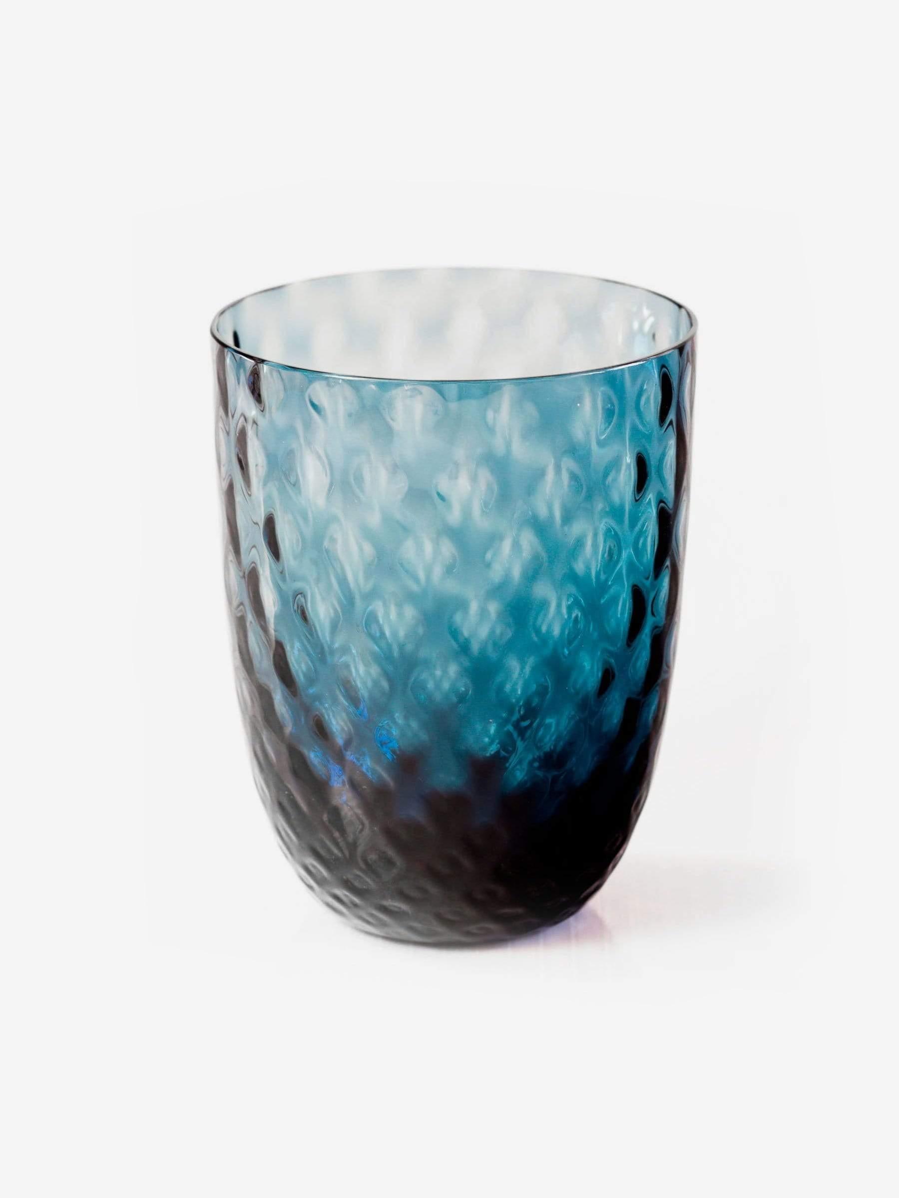Avio Blu Set of 6 Murano Water Glasses by Nason Moretti