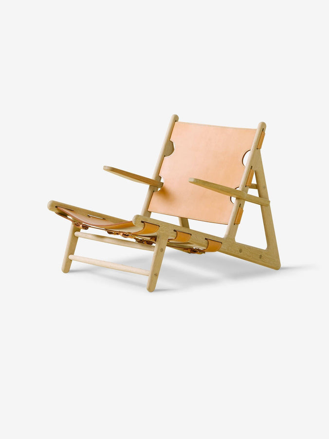 Borge Mogensen Hunting Chair in Natural Leather and Oak