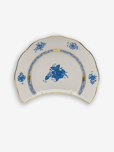 Herend Chinese Bouquet Crescent Salad Plate by Herend Tabletop New Dinnerware Blue 05992630270371