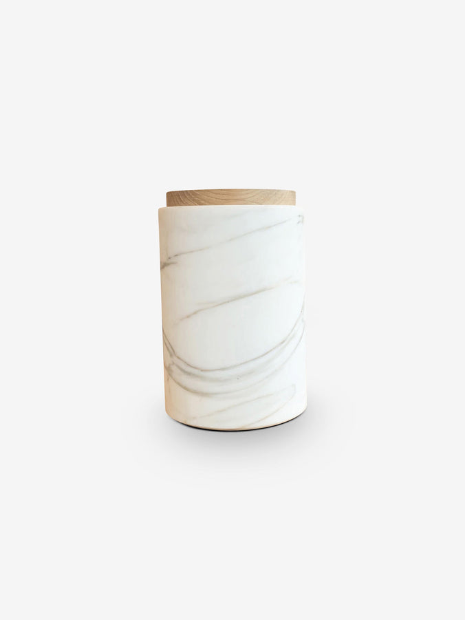 Fresco Small Container - Bottle Holder in Calacatta by Michael Verheyden