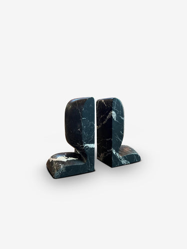 SLO Bookends in Black Particuliere Marble Collection Marquina by